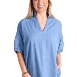 Emily McCarthy Poppy Dress in Denim Chambray size Medium